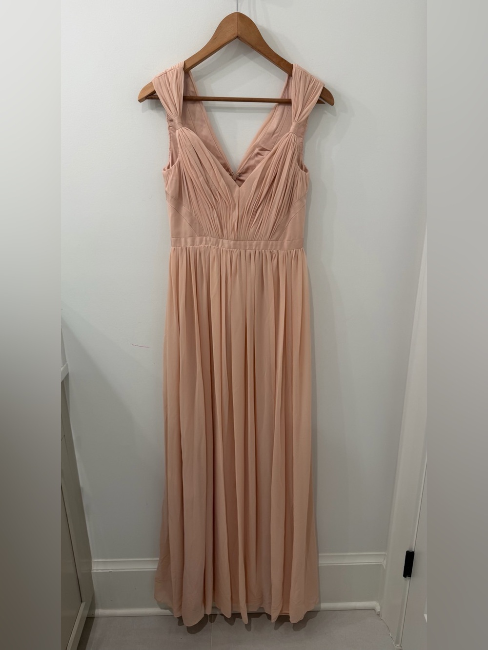 Vera Wang Bridal Collection Blush Pink Greek Goddess Chiffon Bridesmaid Dress